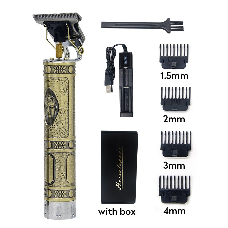 Elektrische Tondeuse Tondeuse Professionele Mannen Kapper Haar Snijmachine Oplaadbare Draadloze Baard Trimmer Haircutter: Type 2 with box