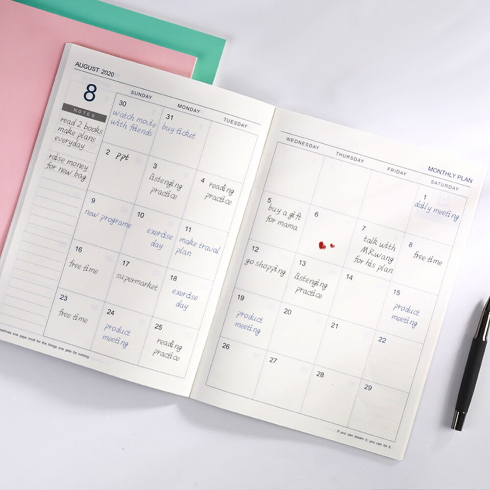 notepad notebook To Do List School Office Supply Student Stationery Diary Journal Planner calendar for 48 Sheets