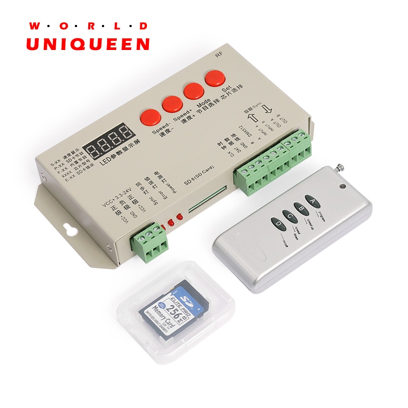 K-1000s LED digital pixel strip light, LED pixel screen programmable controller, with RF remote controller, use LEDedit