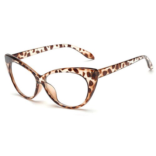Vrouwen Mode Cat Eye Stijl Zonnebril Lichtgewicht Zonnebril Eyewear Met UV400 Bescherming: Leopard Print Plain