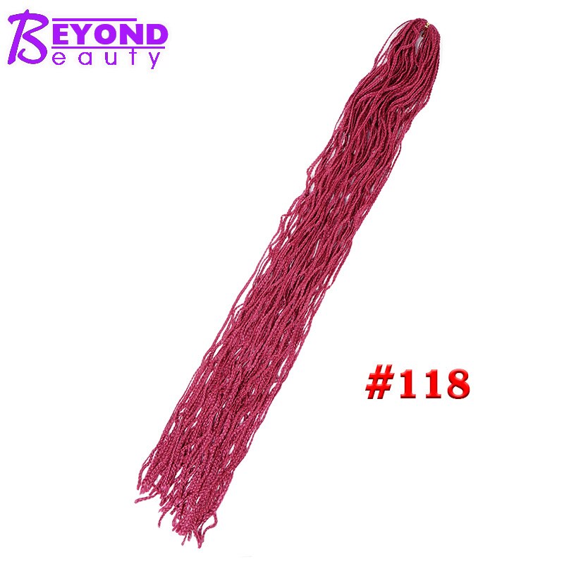 Box Braids Extensions Hair For Crochet Braids Synthetic Braiding Hair Micro Braid Crochet Hair Zizi Braids 50g / pack: #118