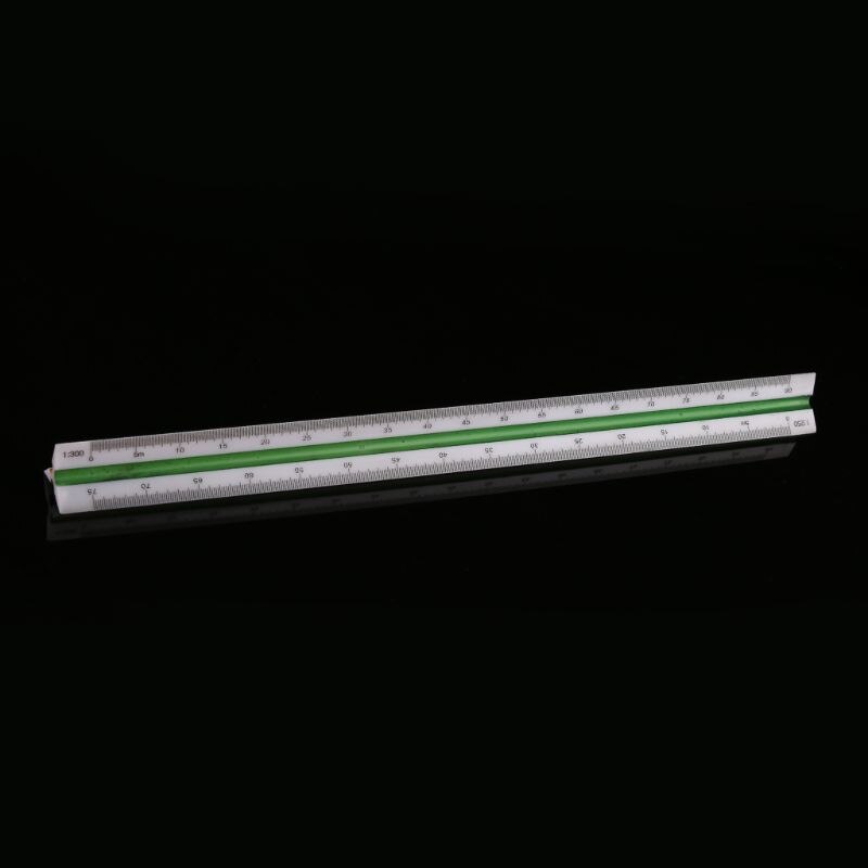 Regla de escala Triangular de plástico de 30cm, herramienta de medición de dibujo de ingeniero arquitectónico
