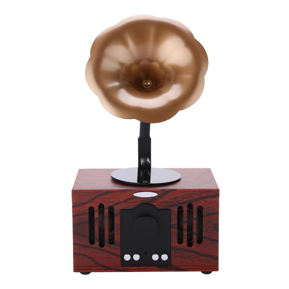 AS80 Retro Horn Speaker Bluetooth-compatible Wireless Stereo Loudspeaker with TF Card AUX Line