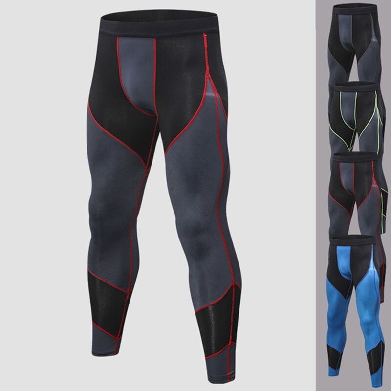 Compression Pants Patchwork Sports Running Tights Men Jogging Leggings Fitness Gym Clothing Quick Dry Leggings Trousers