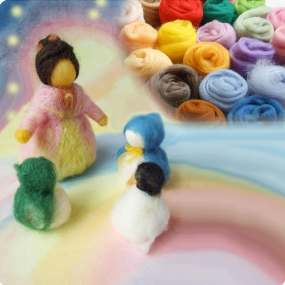 Lmdz Wol Vilten Levert, 100% Zuivere Wol, Chunky Garen, spinning Wol Roving Voor Naaldvilten Nat Vilten Diy Hand Spinning