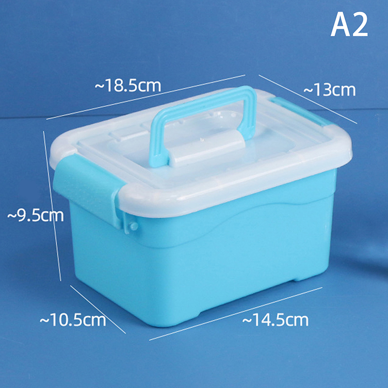 Kunststoff-Aufbewahrungsbox mit Deckel, tragbare transparente Organizer-Kasten für Kinderspielzeug, Studenten-Briefpapier-Behälter, Kosmetik-Sortierbox: Grün