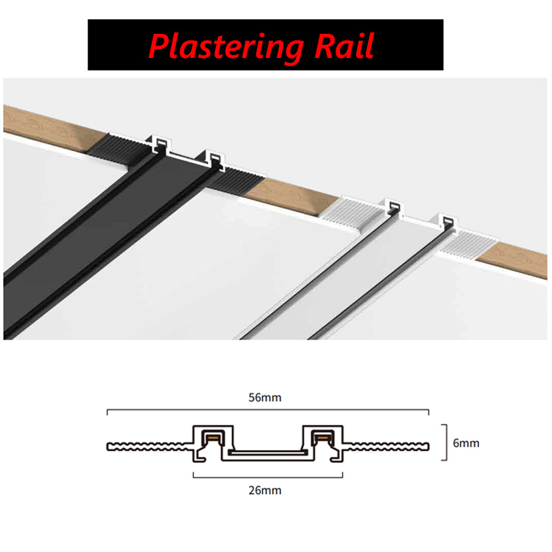 T26 Magnetisch Spoorlicht Opbouw Stukadoors Aluminium Rail LED DC48V Thuisassistent Thuis Woonkamer 1,5 m/2 M Zwart Wit: orange / 5w / Beige
