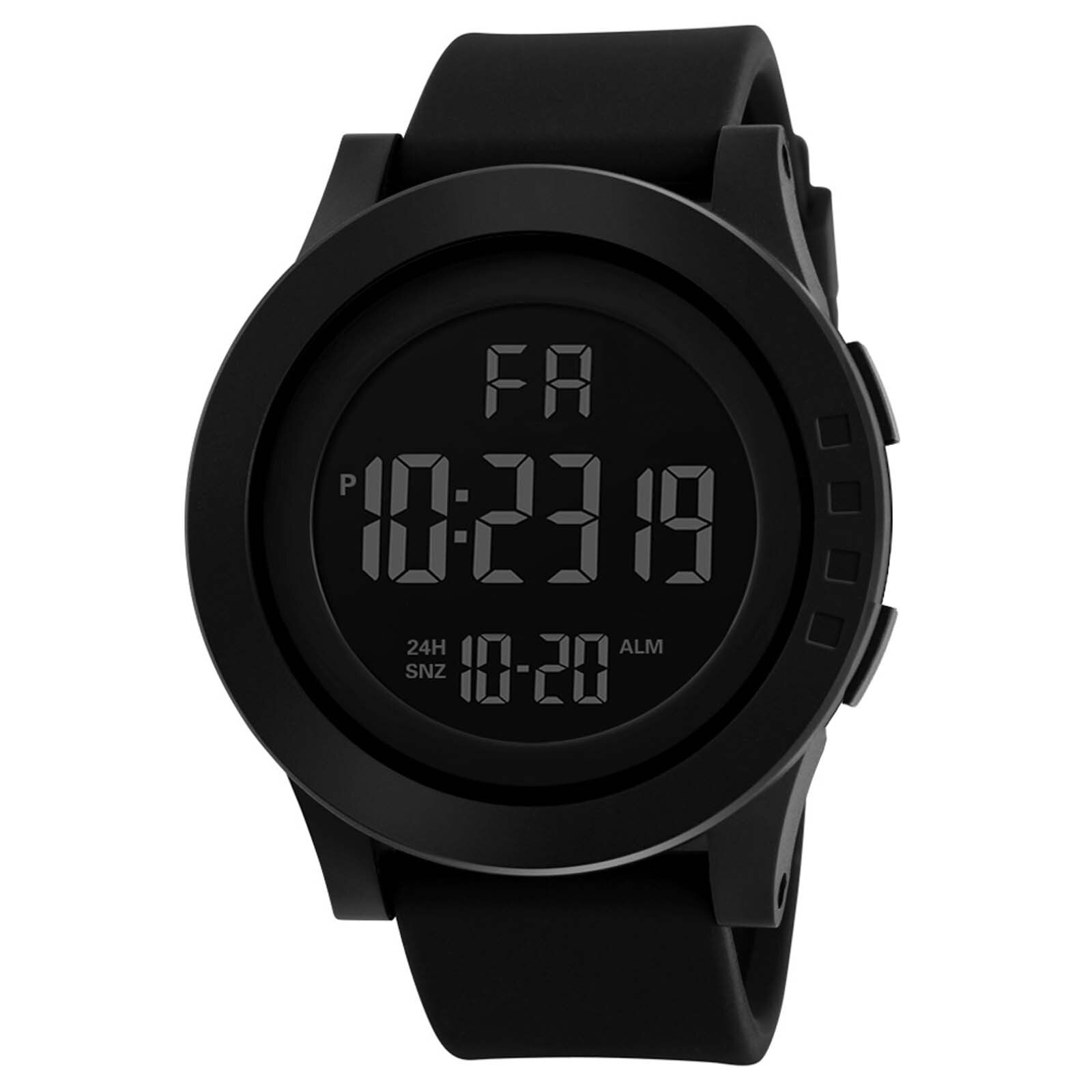 Luxe Horloges Heren Honhx Mens Led Digitale Display Horloge Datum Sport Vrouwen Outdoor Elektronische Horloge Часы Мужские #3: Black