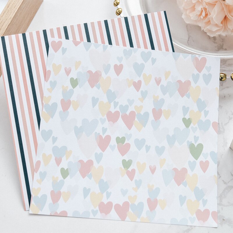 ZFPARTY – tampons de Scrapbooking chat mignon, 12 feuilles de papier Origami, arrière-plan artistique, fabrication de cartes artisanales