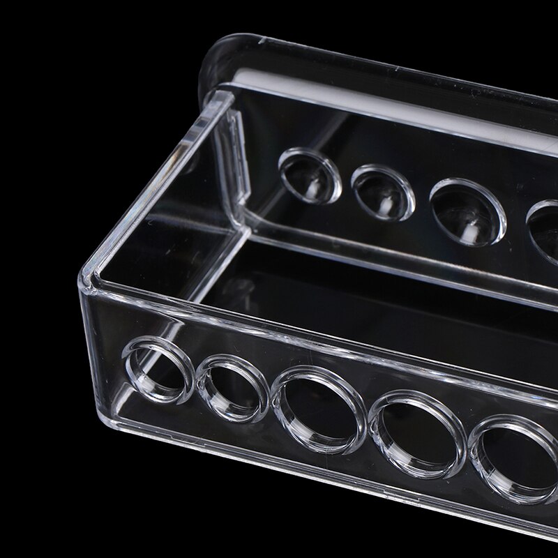 Transparent Plastic Clear Test Tube Rack 6 Holes Stand Lab Test Tube Stand Shelf 16.7*8*3cm