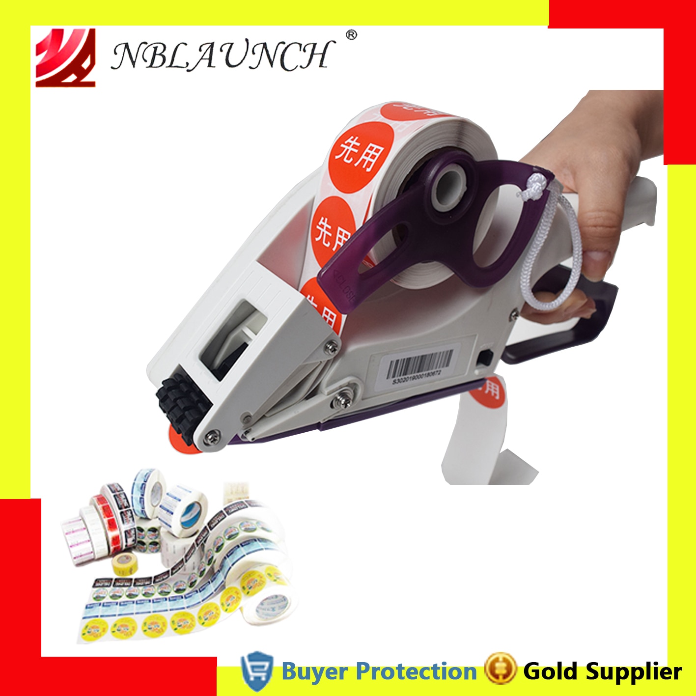 Manuelle Kennzeichnung Maschine Etikettierer Hand Halten Kappe Flasche Abdeckung Klebstoff Aufkleber Preis Schild Etikettierer Flache Etikettierer Bar Code Etikett