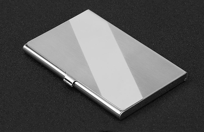 Stainless Steel Business Credit Card Holder Men Women Metallic ID Card Holder Protable Rfid Wallet Porte Carte Blocking Case: xiege