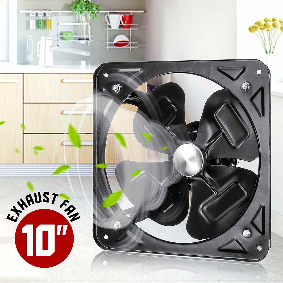 10" Exhaust Fan Axial Fan Air Ventilation Fan Industrial Duct Booster Fan Intake Ventilation For Kitchen Bathroom Extractor 220V