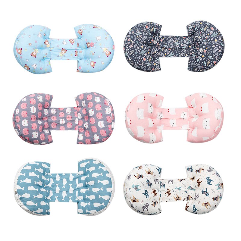 Multifunctional Waist Pillow For Pregnant Women Cartoon Pattern Waist Side Sleeping U-shaped Breastfeeding Pillow Bed Supplie