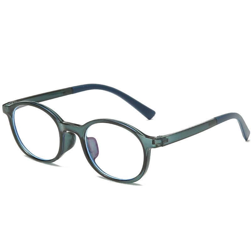 Pyöreät heijastamattomat lasten lasit lapsille pojat tytöt optiset kehykset silmälasit tietokoneelle kirkkaat heijastamattomat lasit: Tyyli 1 vihreä