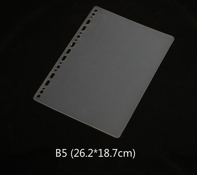 A4 Clip Board B5 Notebook Bescherming Film A5 Index Pagina Losbladige Boek A6 Verdikte Doorschijnende Paging Film A7 schrijfblok: B5