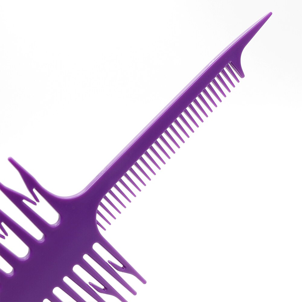 Peine en forma de hueso de 3 caras para teñir el cabello, peine con tinte, peluquería de salón