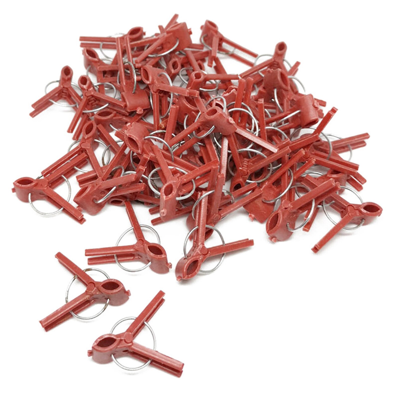 Clips de greffage en plastique pour plantes de jardin, 50 pièces, pince Anti-chute pour concombre, aubergine et pastèque, bouche ronde et plate: Round