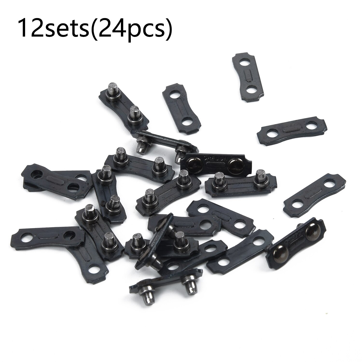 12 Sets Chainsaw Chain Links Repair Part Size 3/8LP Pitch - .043 .050 Gauge Easy To Use And Install Chain Links