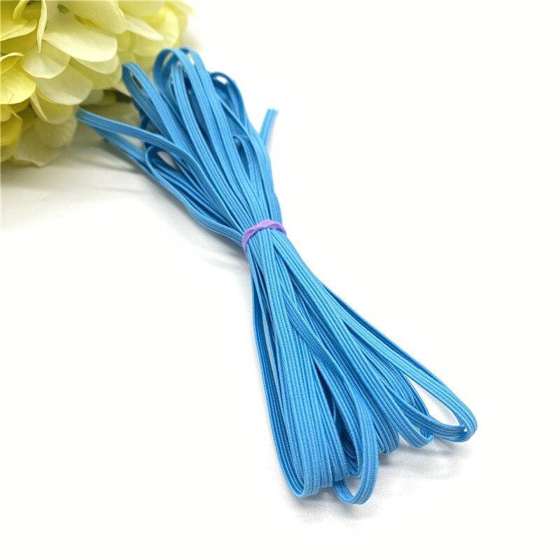 5Yards 3Mm Kleur Elastic Band Rope Rubber Hoofdband Lint Naaien Webbing Taille Schoenveter Diy Kleding Accessoires: 13
