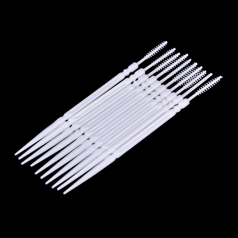 2-way Plastic Dental Picks Interdental Brush or Food Grade PP toothpick Remove plaque Table Decoration