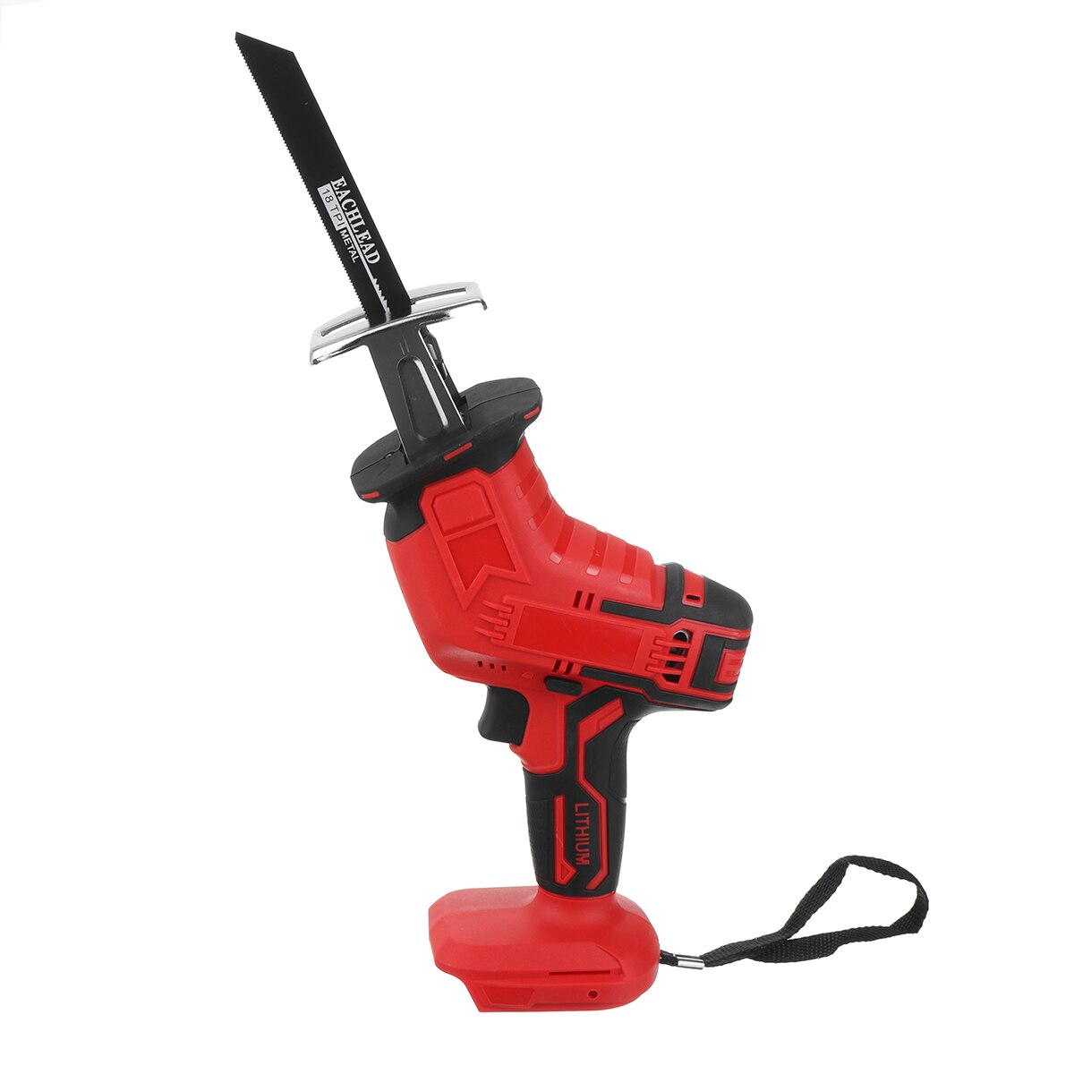 Cordless Handheld Reciprocating Saw with 4 Blades Saber Saw Metal Wood Cutting Chainsaw Tools for Makita Battery: Red