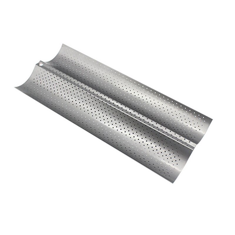 Fransk brød bageform brød bølgebageplade nonstick kage baguette skimmel pander 2/3/4 rille bølger brød bageværktøj: Flis 2 brød
