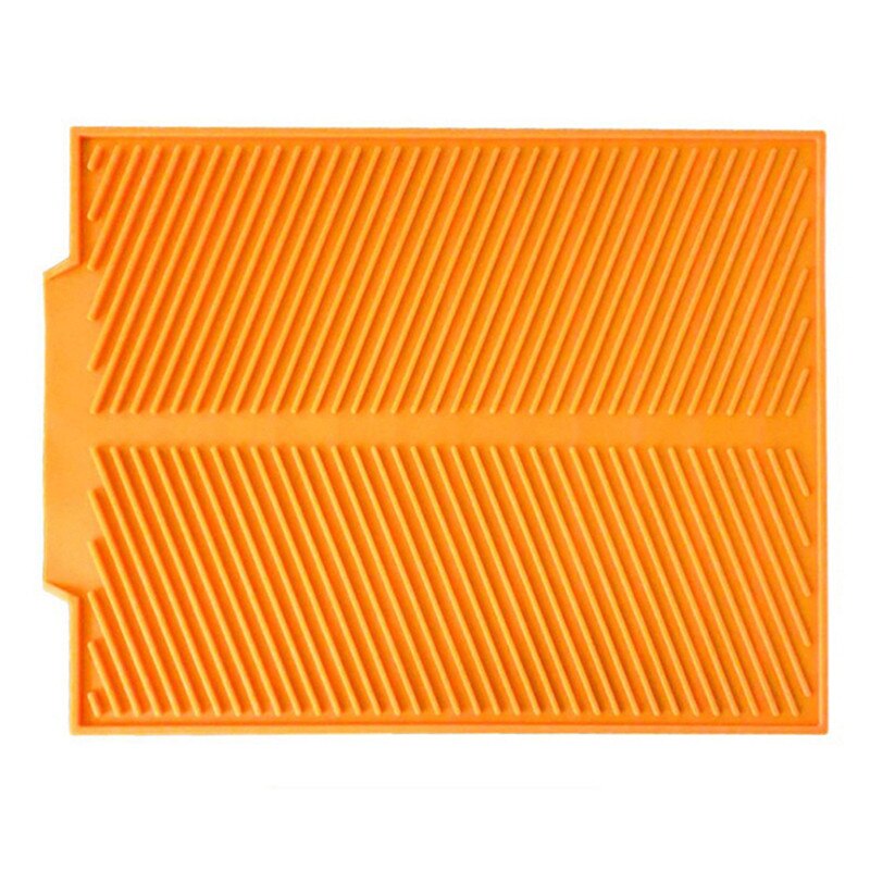 8 farger s/l silikonfat tørkematte bordmatte dekkematte kjøkken tørkematter til oppvask varme: Oransje / 39 x 25 cm