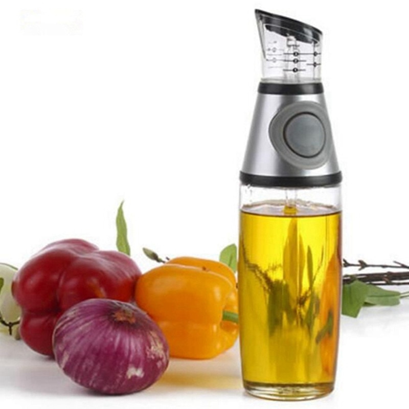 Utensilios de cocina de cristal de salsa de aceite de oliva dispensador de vinagre vertedor de botella