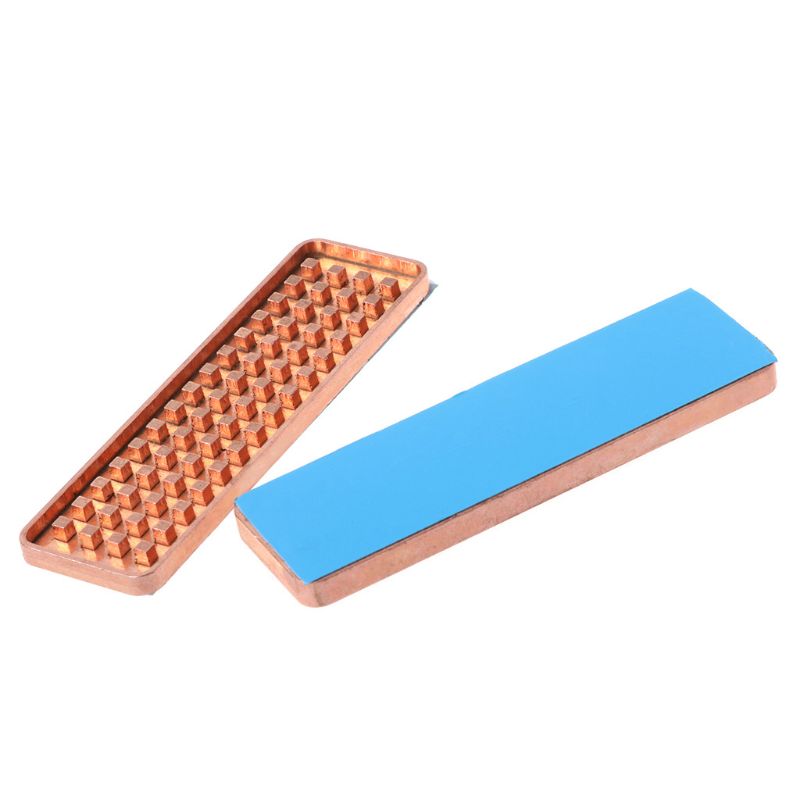 Copper NVME NGFF M.2 Heat sink 2280 SSD Metal Sheet Thermal Conductivity Silicone Wafer Cooling Fan M2 Heatsink