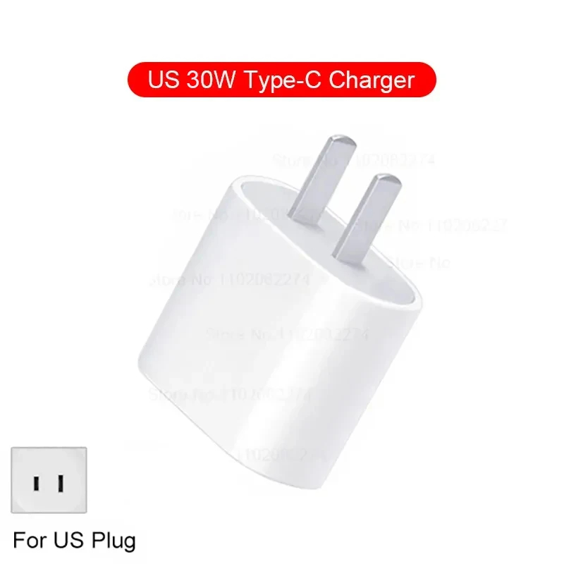 Para Apple PD 30W USB tipo C cargador para iPhone 15 13 12 11 14 16 Pro Max Plus XR x XS iPad cargador rápido adaptador cable de carga rápida: KR