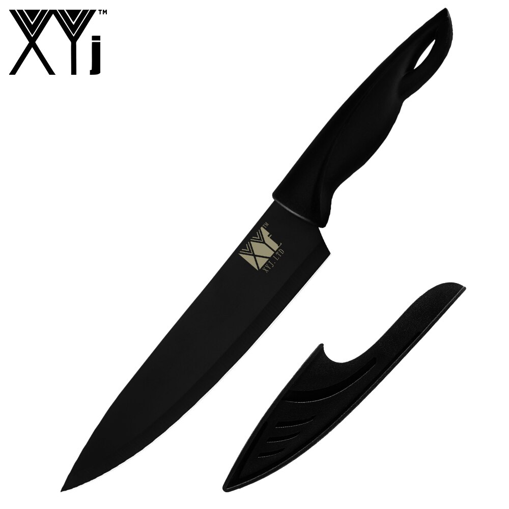 Xyj rustfritt stål kniv kjøkken bestikk kniver sett verktøy frukt verktøy santoku kokk skjære brød rustfritt stål kniver verktøy: B .8 tommers kniv