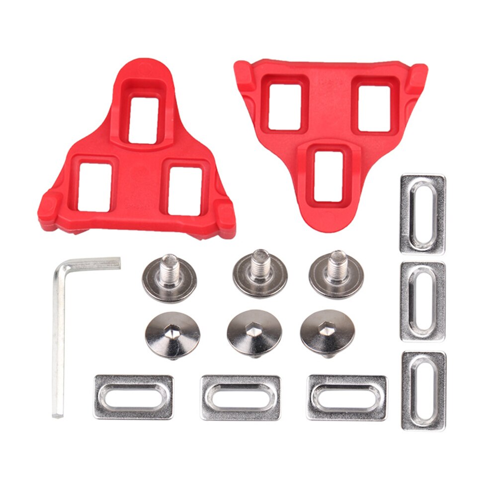 2pcs Cycling Cleats Set Road Bicycle Pedal Cleats Bike Cycling Accessories For Highway-Riding Shoe And Durable: Red