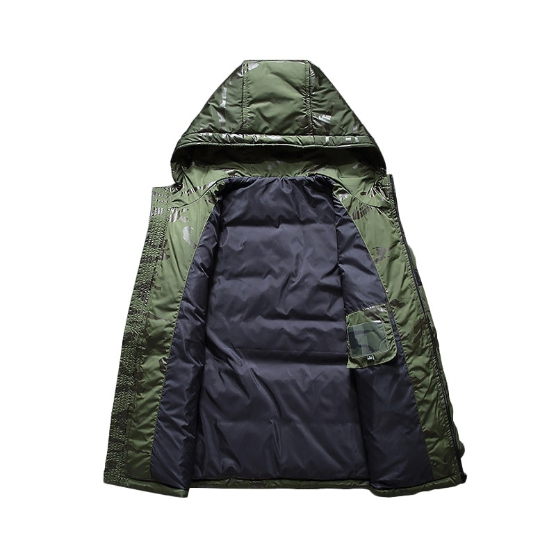 Mannen Winter Veer Jas Heren Hooded Camouflage Parka Jassen Wit Heren Dikke Jas Ultralight Donsjack Mannelijke Donsjas