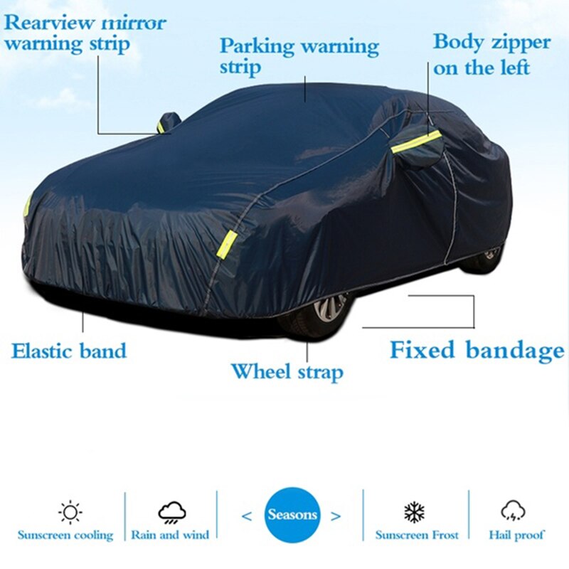 Til bilreflektor støv regn sne vandtæt bil udendørs solbeskyttelsesdæksel beskyttende fuld dæksel auto udvendigt tilbehør
