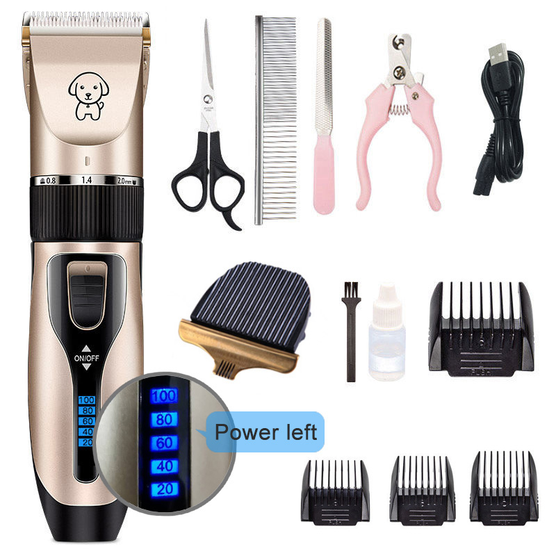 Dog Clipper Dog Hair Clippers Grooming (Pet/Cat/Dog/Rabbit) haircut Trimmer Shaver Set Pets cordless Rechargeable: Power G