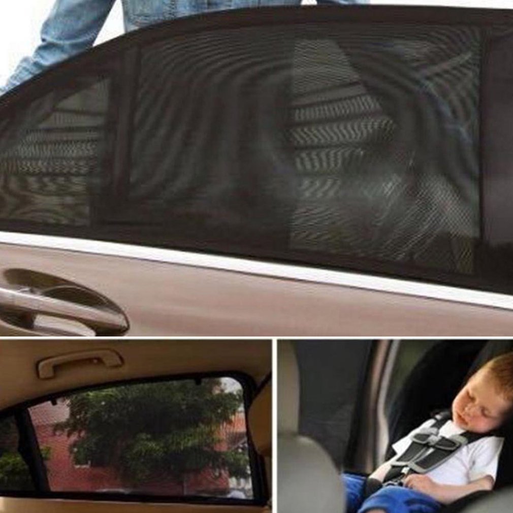2PCS Car Side Window Sunshade Mesh Shade Sunscreen Anti-mosquito Light Shield Curtain Sunshade Window Cover