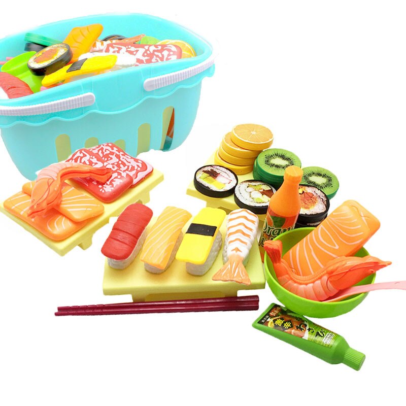 Bambini Cucina di Taglio Giocattoli Sushi, Pesce, Carne di Manzo, Gamberetti Giochi Di Imitazione In Miniatura di Plastica Cibo Ragazze Bambini Education Regalo Del Giocattolo