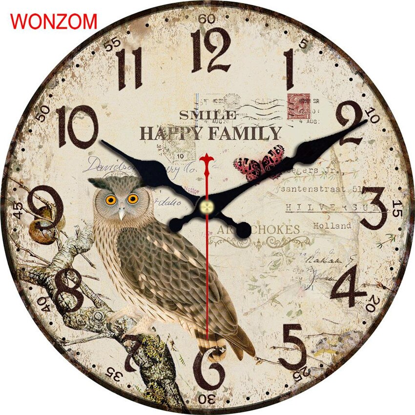 Night Uil Grote Vogel Wandklok Stille Non-Tickin Wandklok Leuke Uil Klokken, battery Operated Uil Klokken Muur Creatieve Thuis December