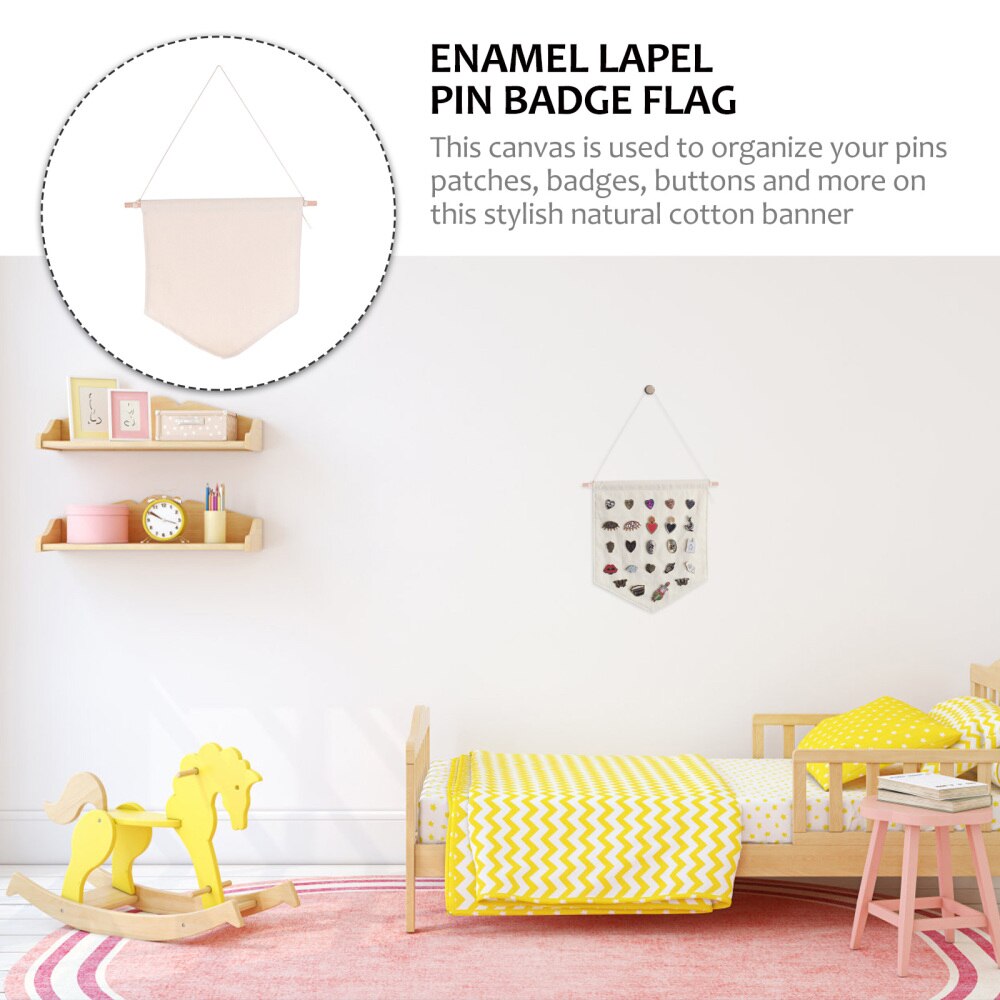 2 Stücke Leinen-Banner Für Emaille-Pins - Schwarze Pin-Wand Für Abzeichen-Sammlung