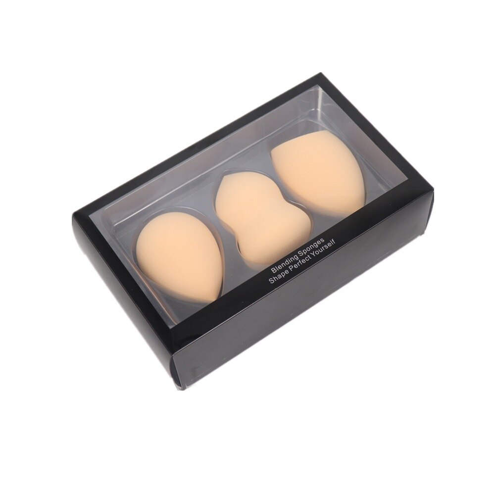 Éponge de maquillage, 3 pièces/boîte grande taille, gourde goutte d'eau, pour mélange de cosmétiques: Dark Kkhaki