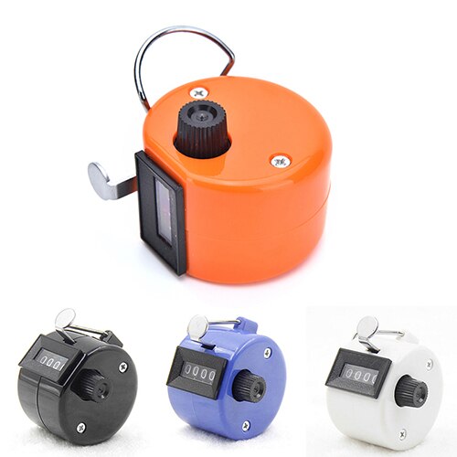 ZLinKJ 4 Digit Plastic Portable Convenient Metal Hand Held Tally Counter Manual Clicker Number Counting