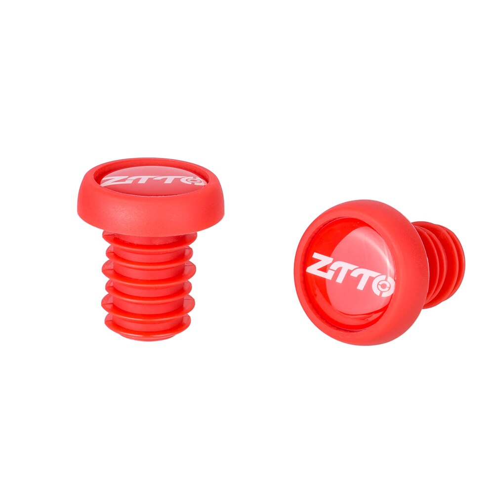 ZTTO 2 pezzi MTB tappi terminali manubrio bici da strada gel di silice tappi manubrio manubrio colorato estremità manubrio tappi tappi: rosso