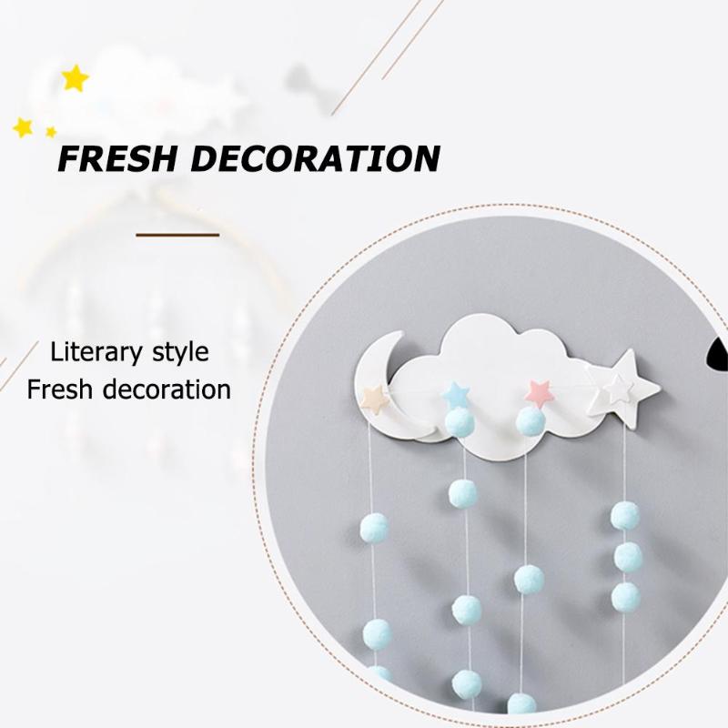 Colgadores creativos en forma de Luna y nube, colgador para llaves montado en la pared, colgador para llaves, colgador para toallas y abrigos autoadhesivo