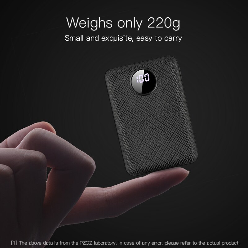 PZOZ – batterie externe 10000mAh, double USB, pour iPhone 11, Xiaomi, Charge rapide, Portable, mini chargeur