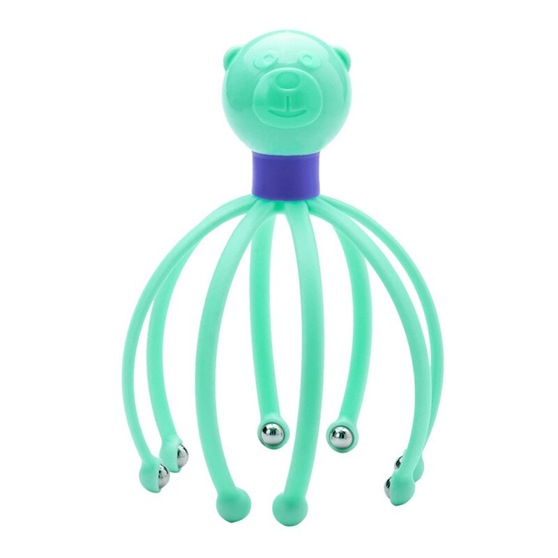 Masseur de tête de poulpe, Relaxation du cuir chevelu, soulagement du corps, élimination de la Tension musculaire, fatigue, Instrument de massage de tête en métal: 05