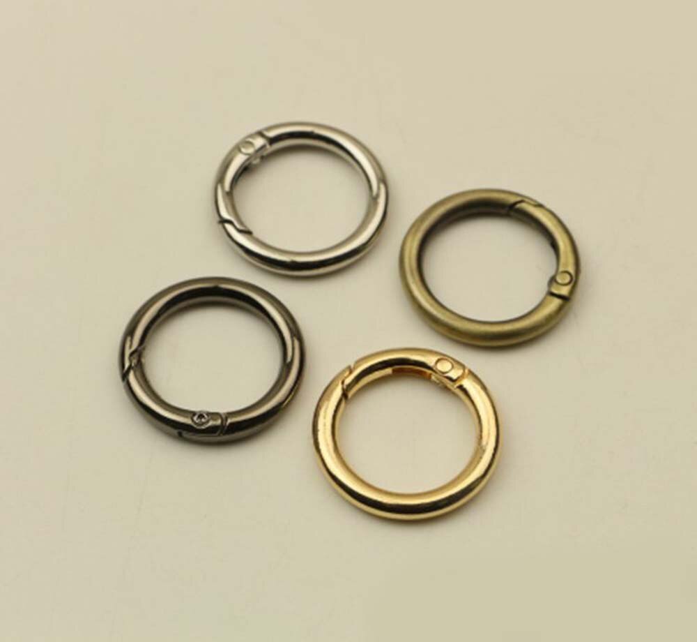10pcs 3.8cm inner width Spring Open Link Metal Ring for Bag Handbag Purse Sewing DIY