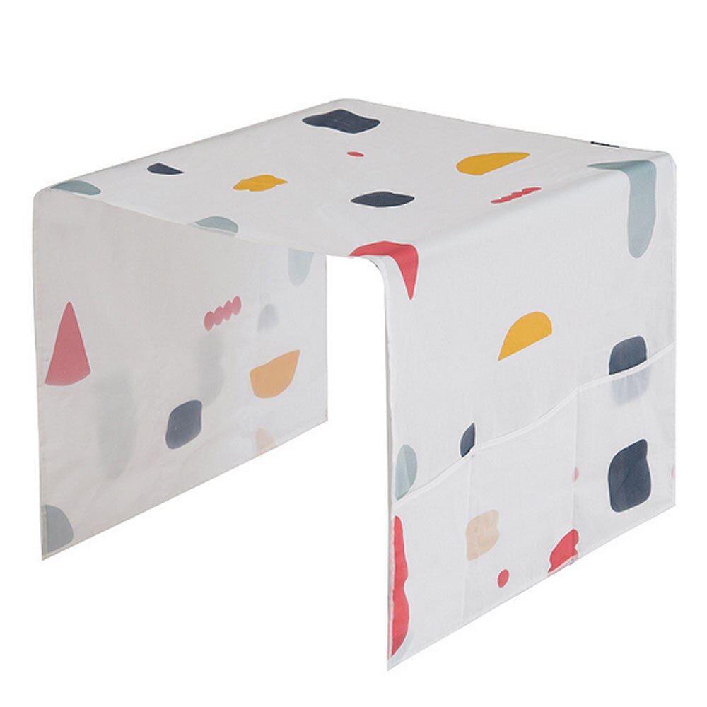 1 pc geométrico pequenas flores impressão geladeira capa única porta geladeira capa poeira máquina de lavar roupa capas poeira toalha: Luz Verde
