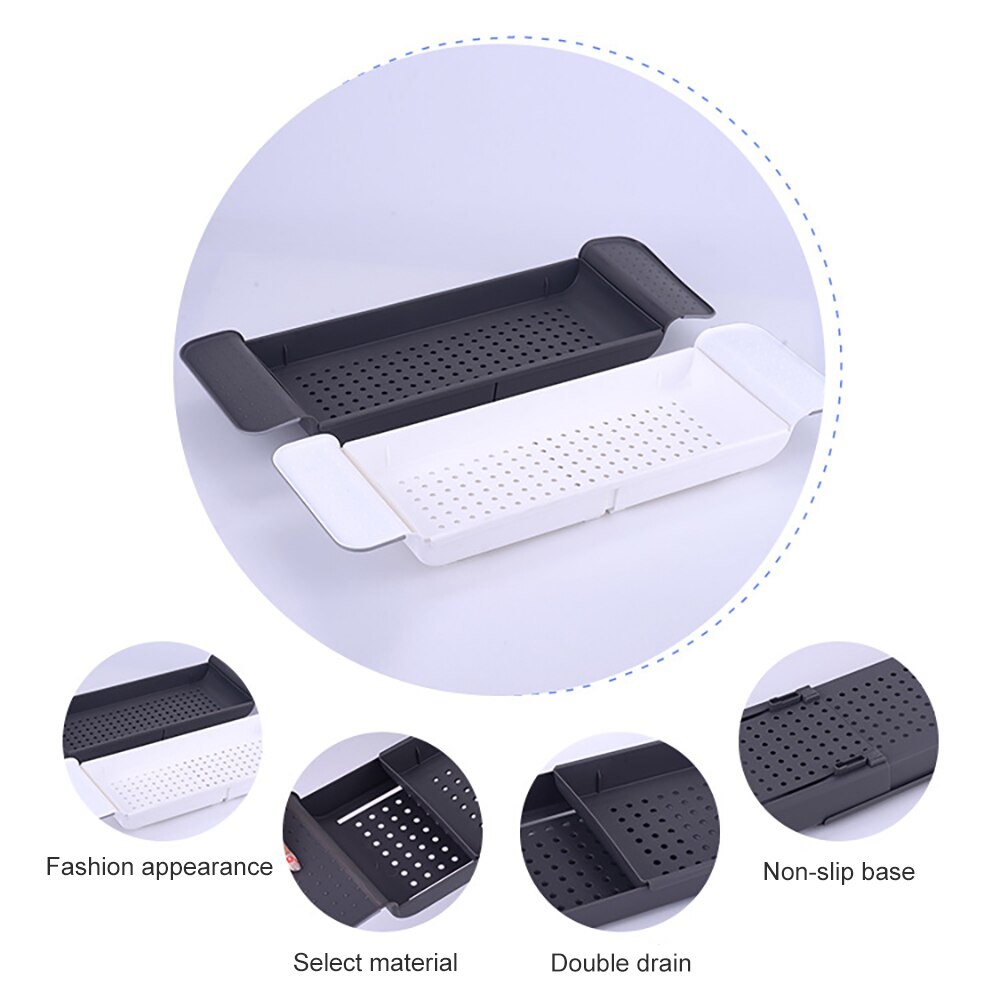 Retractable Bathtub Storage Rack Bath Tray Tub Multi-Function Bathroom Tool Towel Storage Shelf Kitchen Sink Drain Equipment