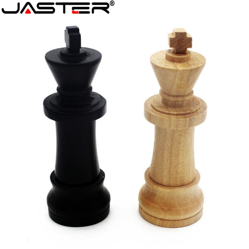 Jaster de madera de ajedrez internacional unidades flash usb Stick de memoria de bolígrafo de arce 4GB 8gb 16gb 32gb 64gb USB 2,0